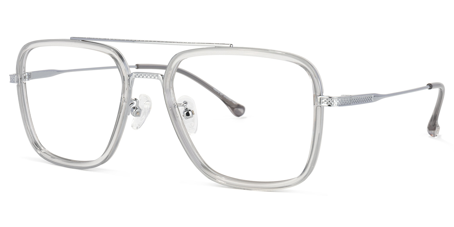 Nayeli Aviator Gray-Silver Glasses | ZEELOOL UK1