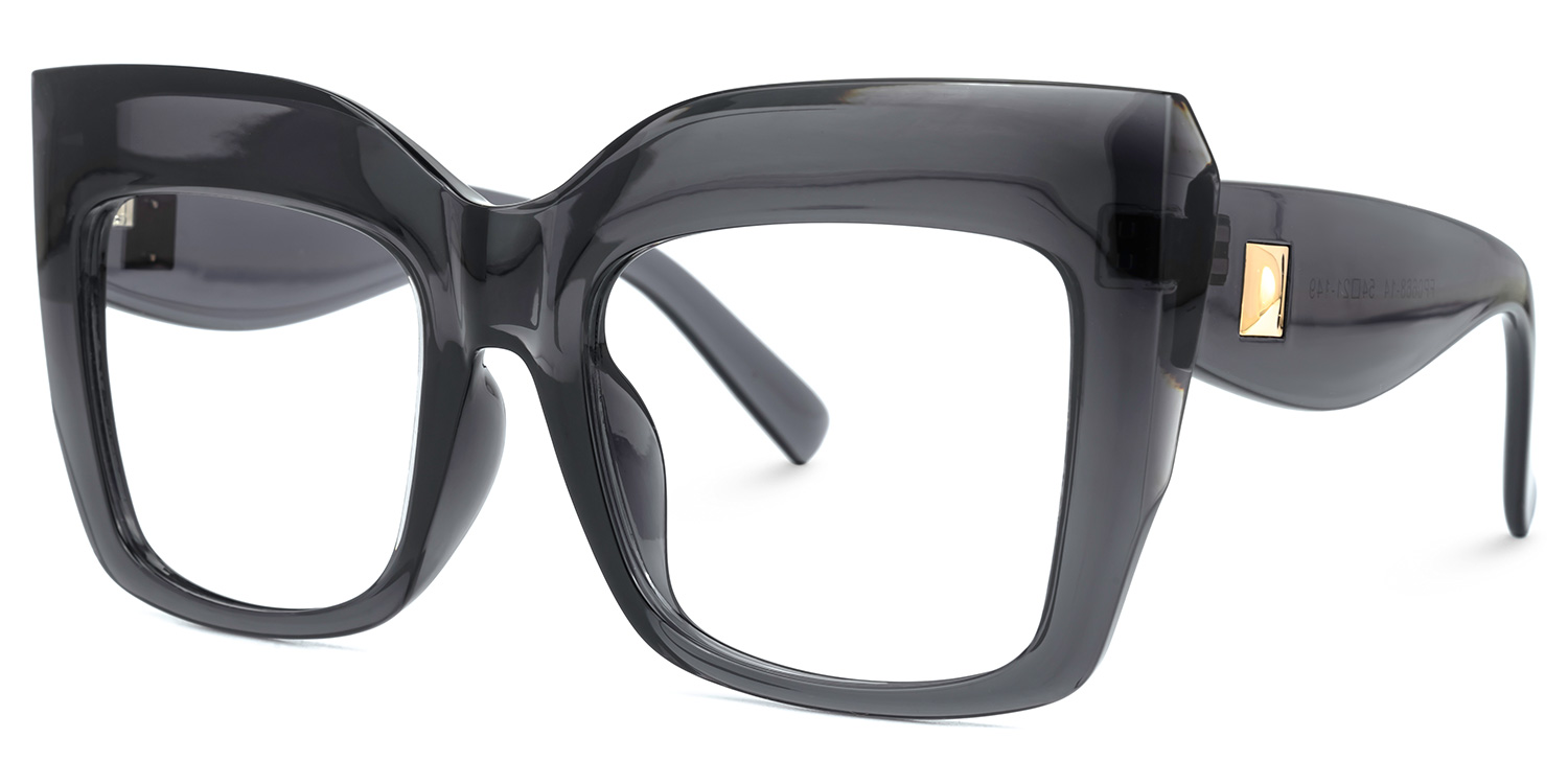 Alberta Cat-Eye Glasses with Gray Frames1