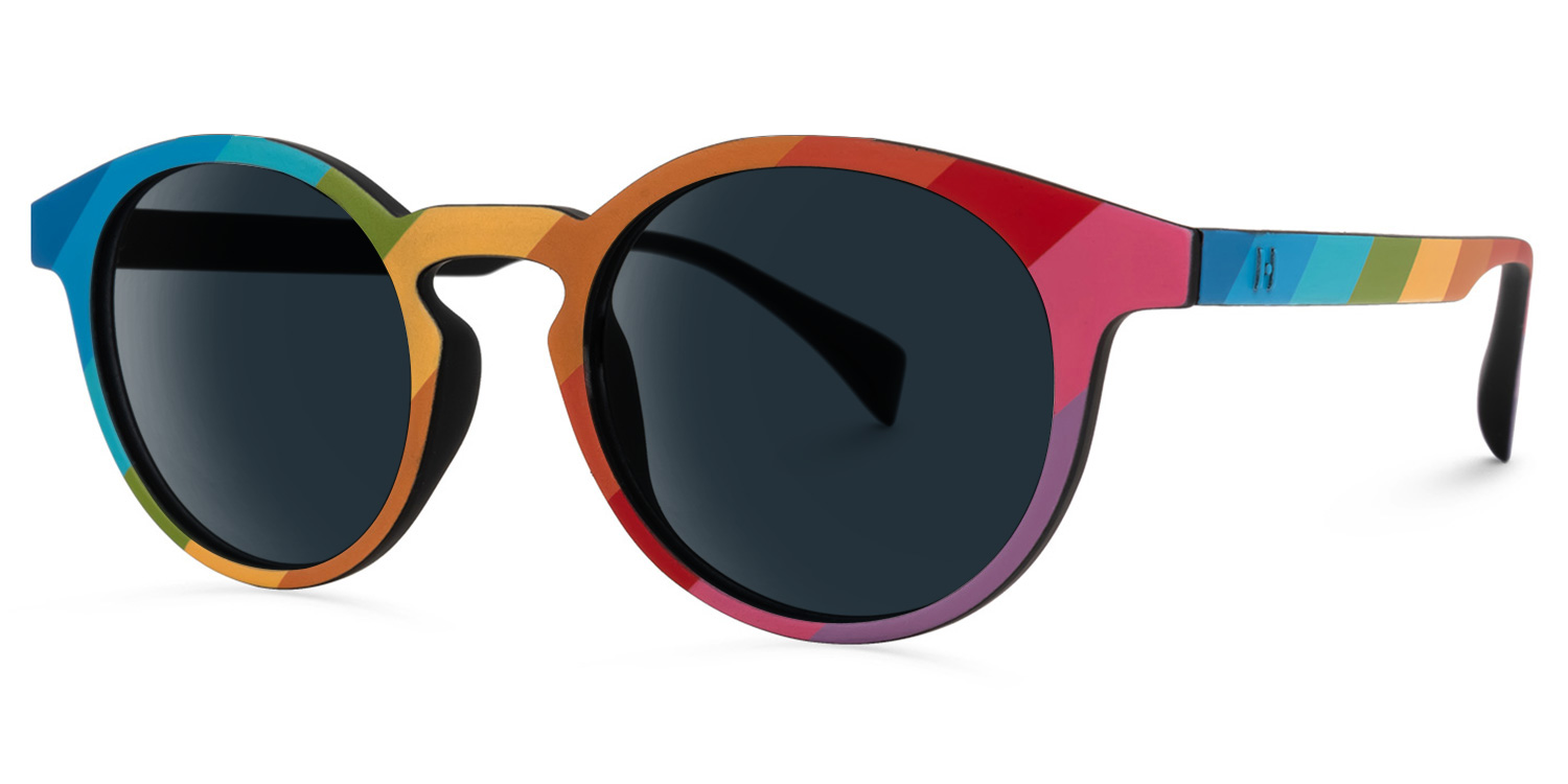 ZEELOOL Street-Artist Round Multicolor Sunglasses