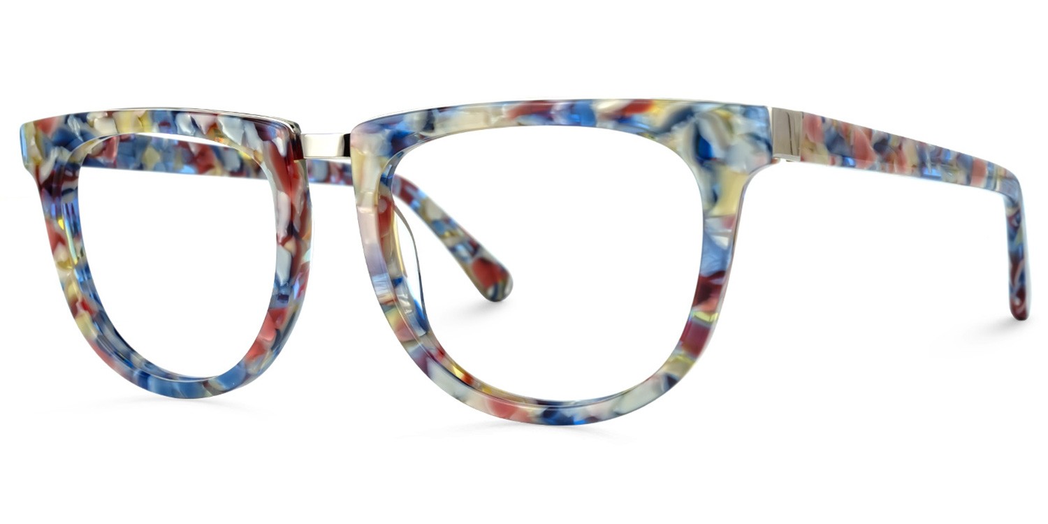 Dechan Square Blue-Floral Glasses1
