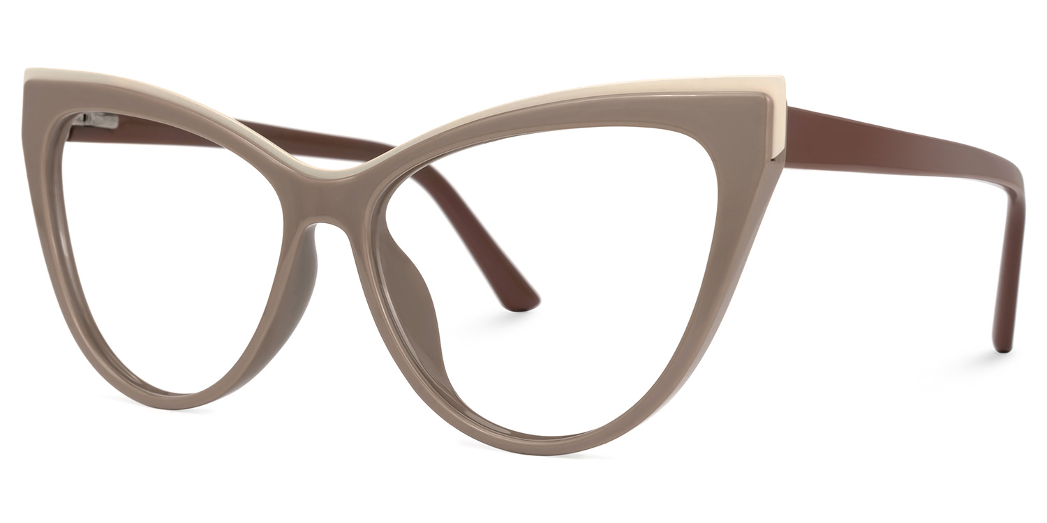 Yangdol Cateye Khaki Glasses | ZEELOOL UK1