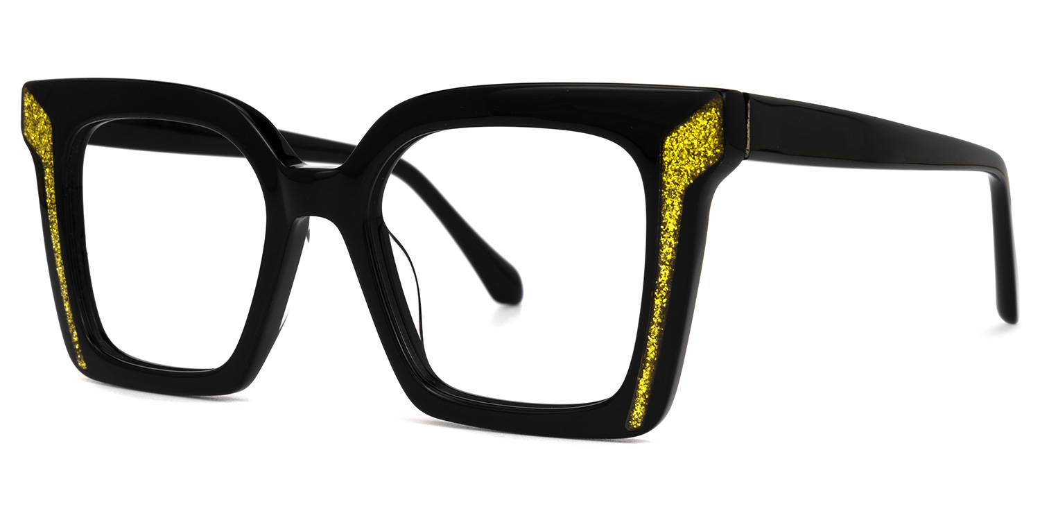 Khadra Square Black Glasses | ZEELOOL UK1