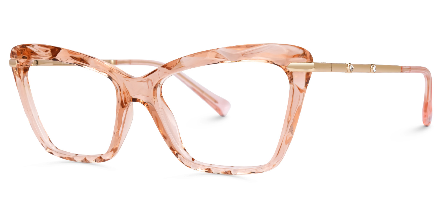 ZEELOOL Juliet Cateye Peach Glasses