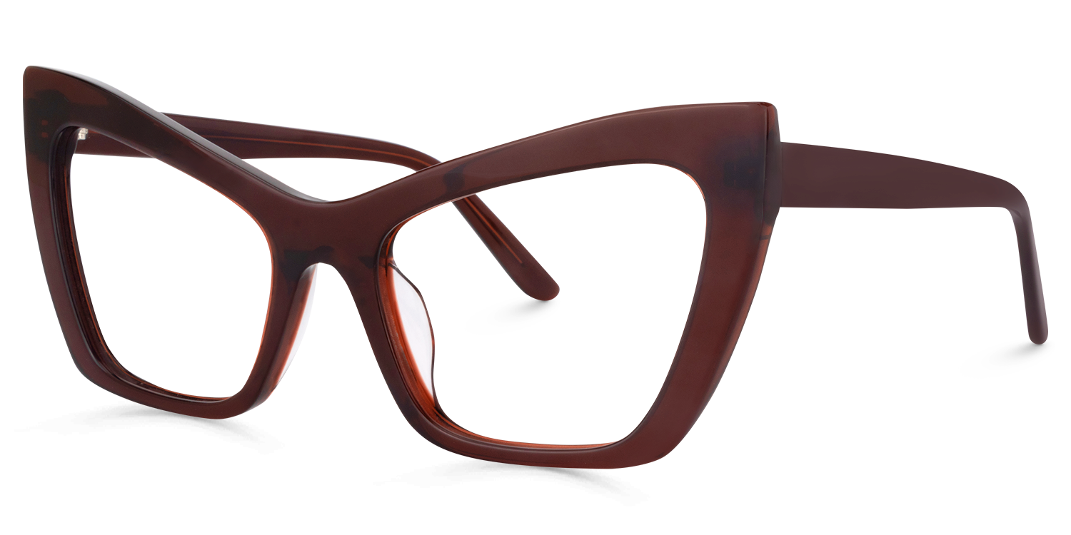 Driscoll Cateye Dark-Red Glasses1