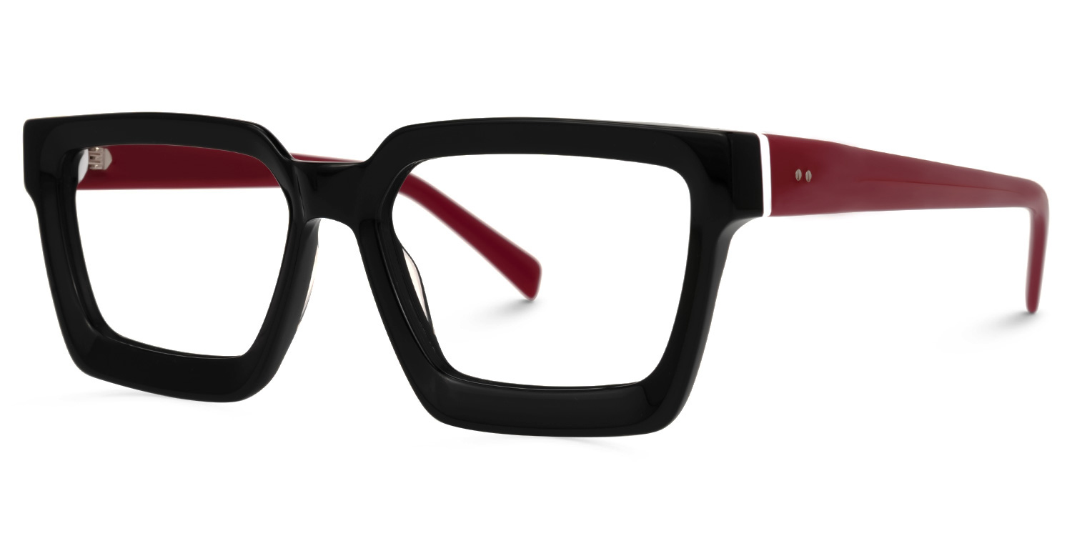 Bean Square Black Glasses | ZEELOOL UK1