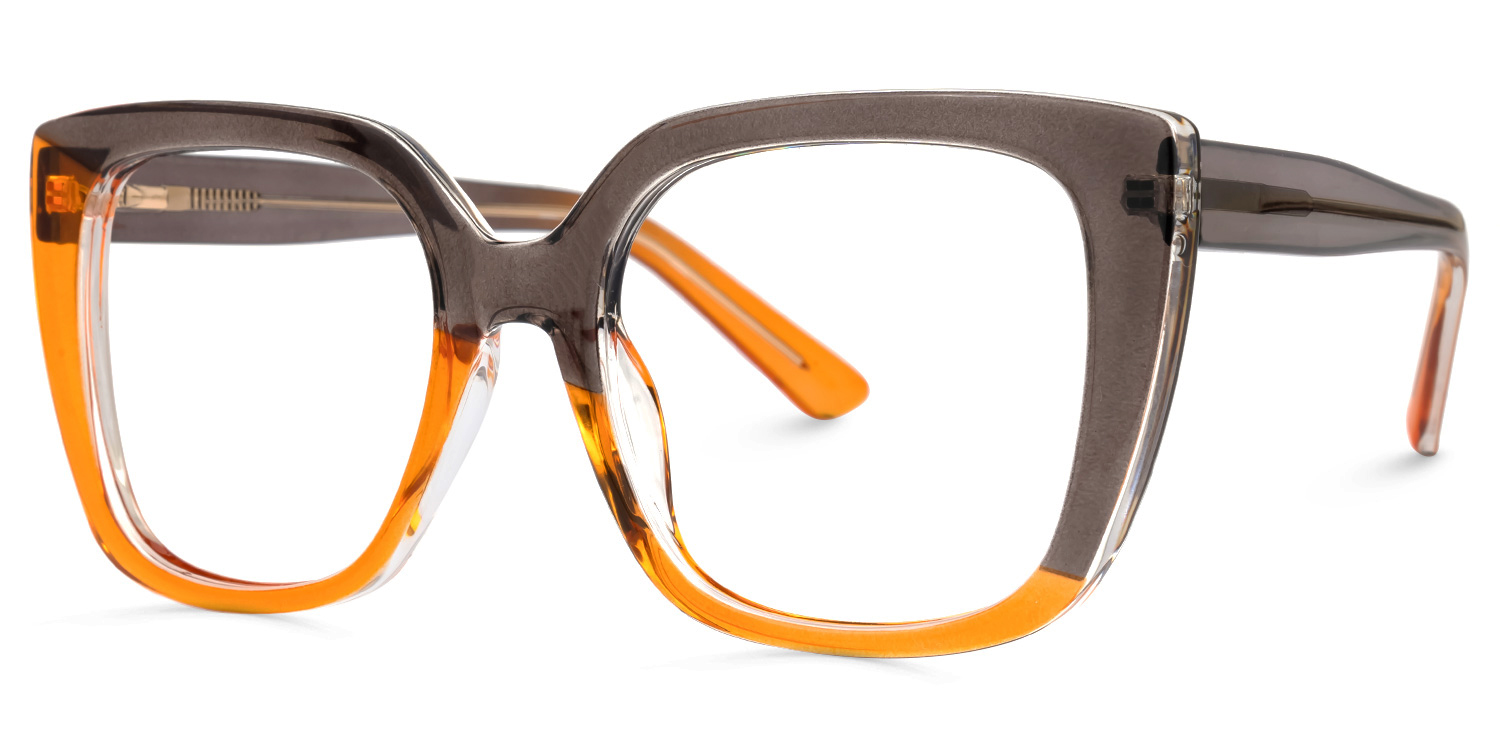 Carrero Square Gray Glasses | ZEELOOL UK1