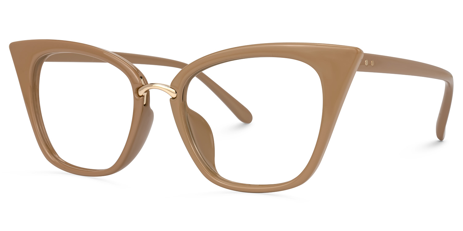 Chandrikar Cateye Mocha Frame Glasses | ZEELOOL UK1