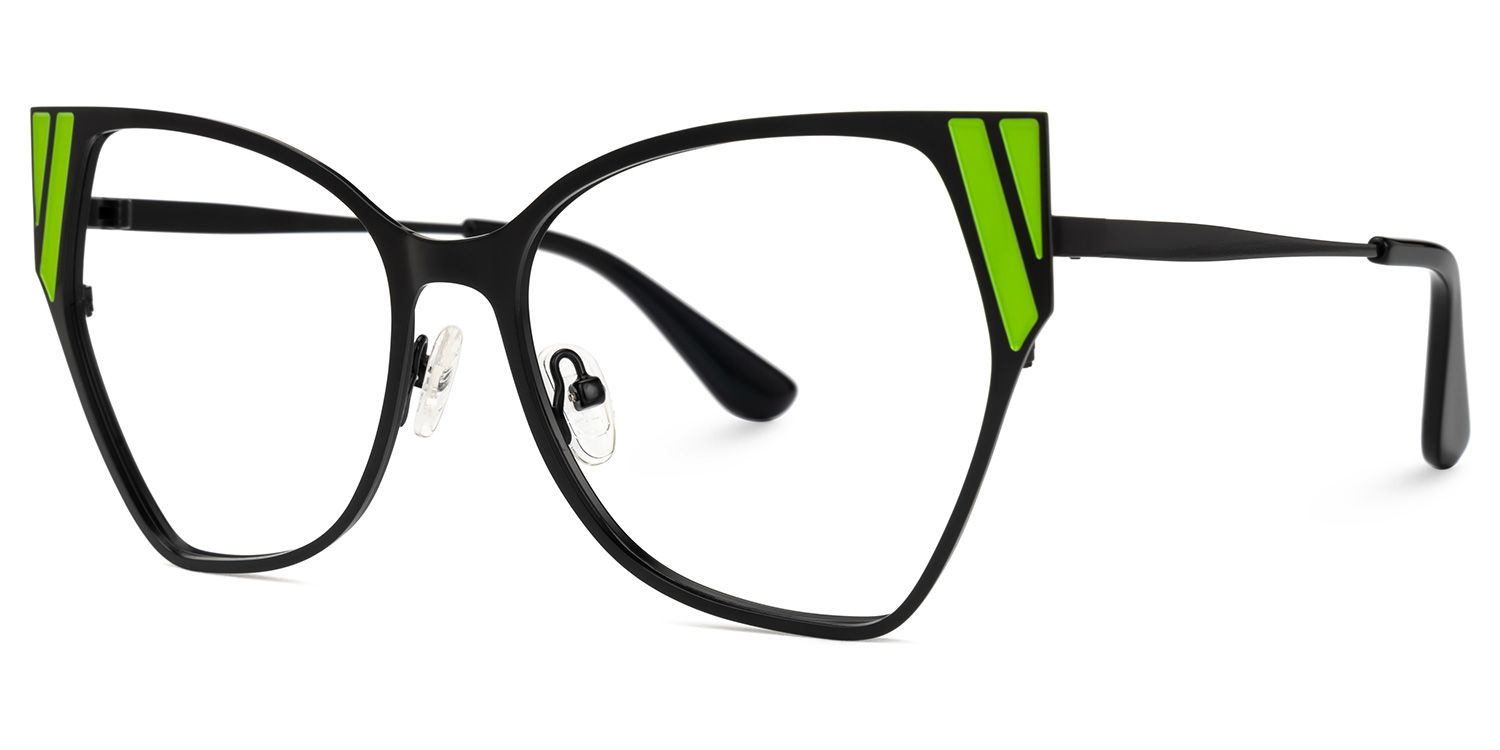 Shanay Cateye Black Glasses1