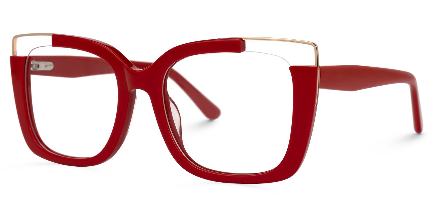 Dortch Square Red Glasses | ZEELOOL UK1