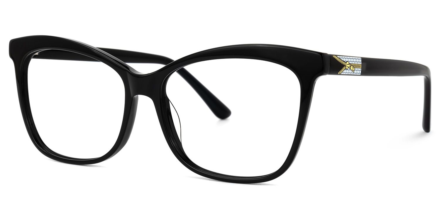 Alfred Butterfly Black Square Frame Glasses | ZEELOOL UK1