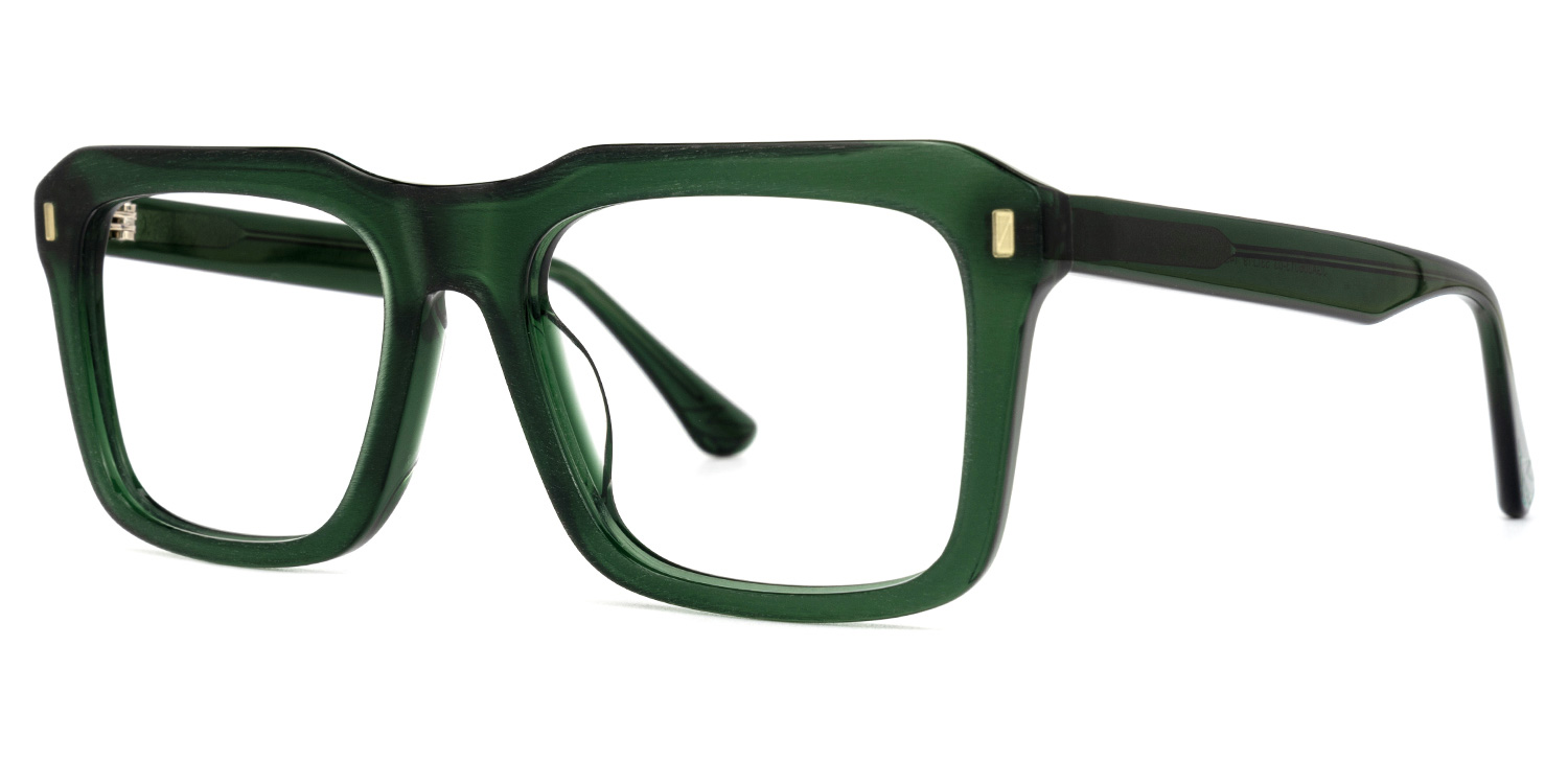 Haines Square Green Glasses1