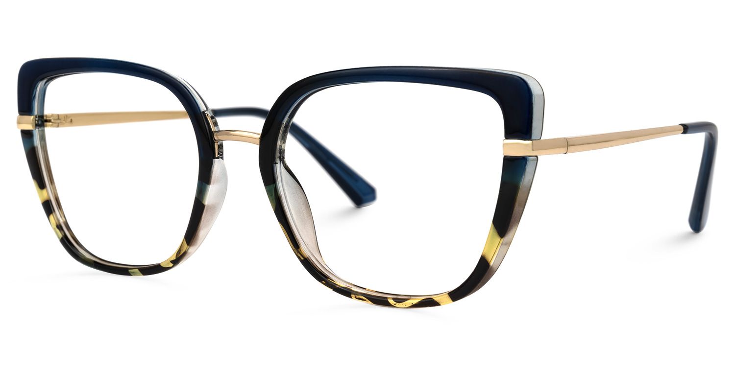 Salinas Cateye Blue Glasses | ZEELOOL UK1