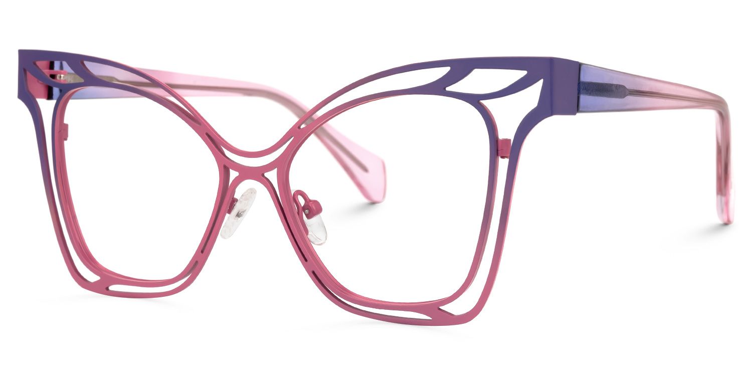 Cini Square Pink Glasses | ZEELOOL UK1
