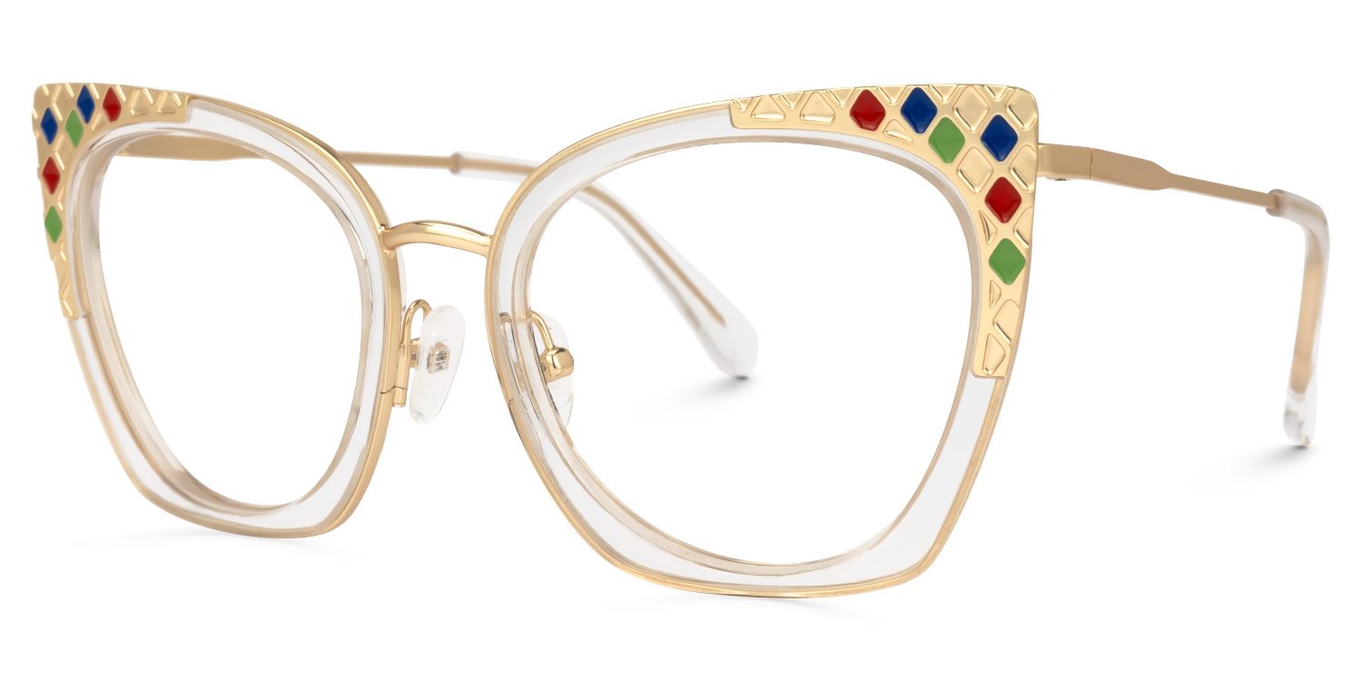 Abreu Cateye Clear Glasses | ZEELOOL UK1