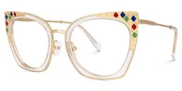 Abreu Cateye Clear Glasses1