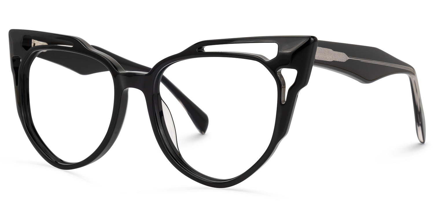 Adiari Cateye Black Glasses1