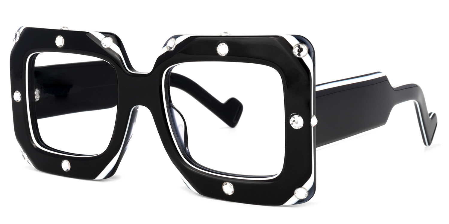 Yuri Square Black Glasses1