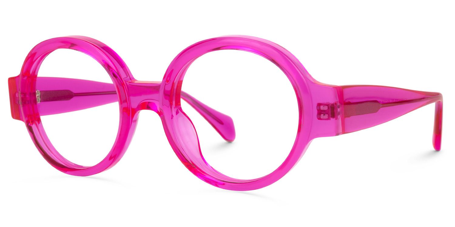 Dorrejo Round Bright-Pink Glasses | ZEELOOL UK1