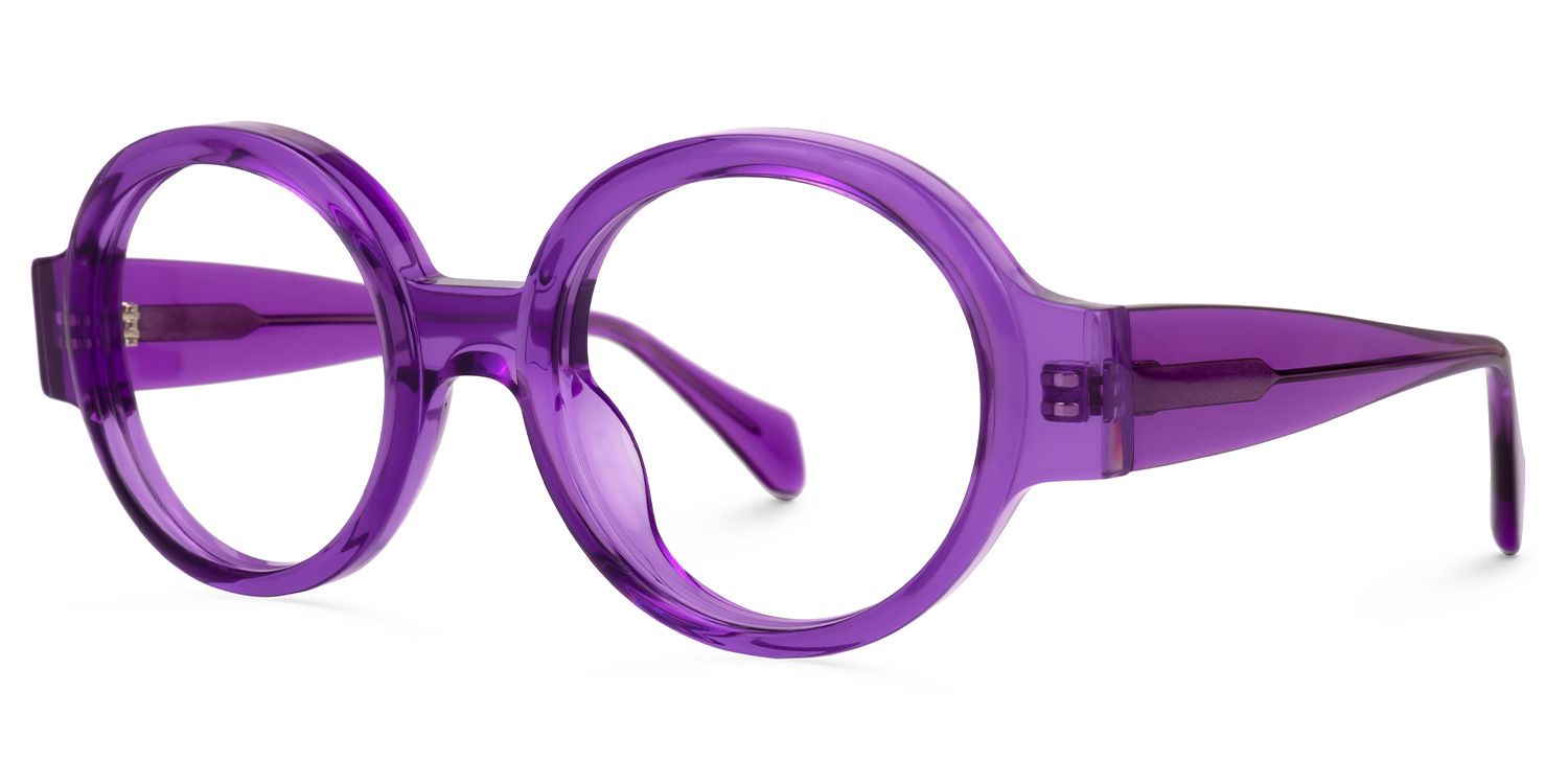 Dorrejo Round Purple Glasses | ZEELOOL UK1