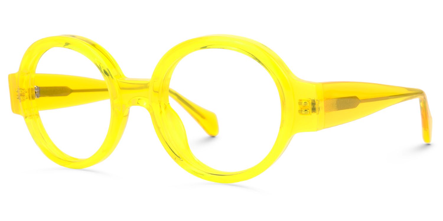 Dorrejo Round Yellow Glasses | ZEELOOL UK1
