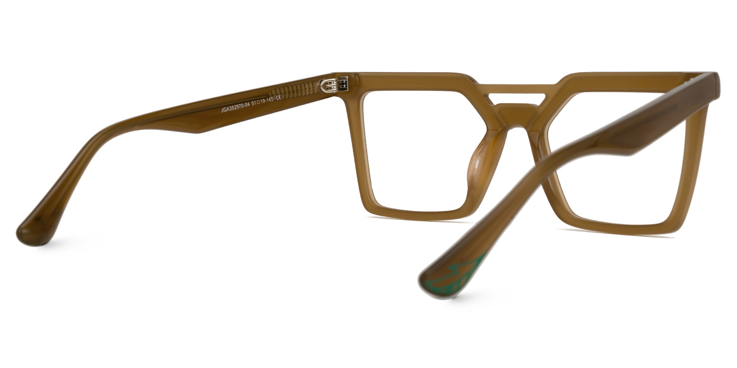 Demar Square Brown Glasses | ZEELOOL UK3