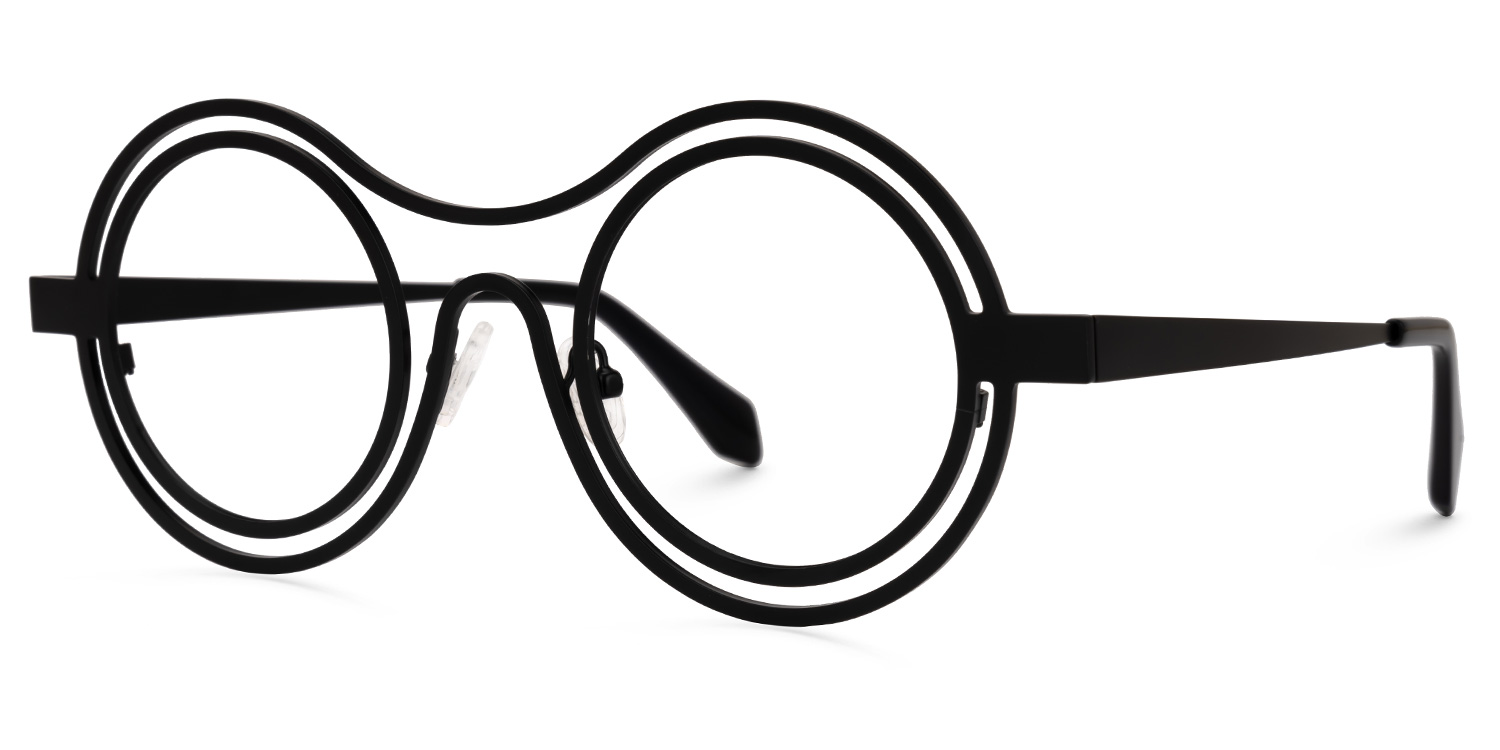 Paschal Round Black Glasses | ZEELOOL UK1