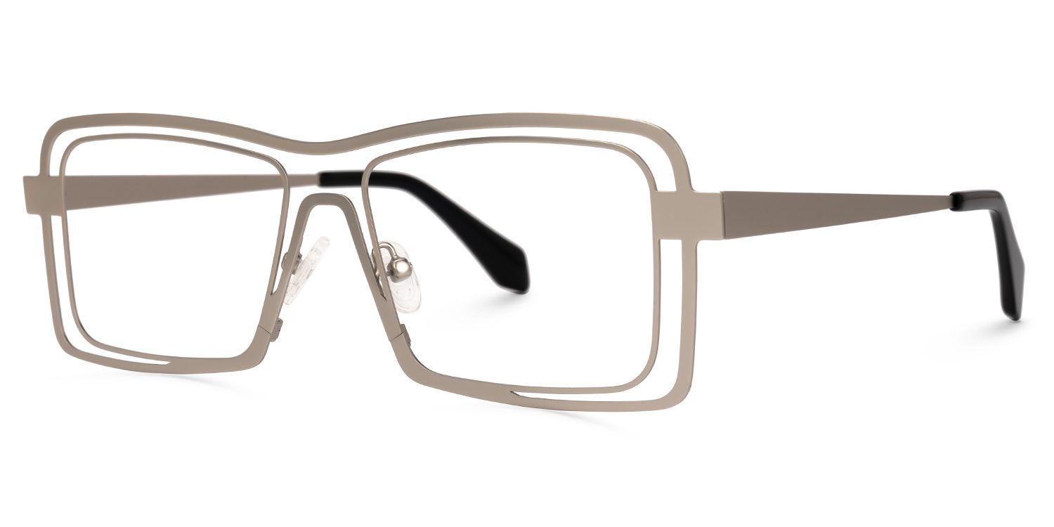 Tosin Square Silver Glasses | ZEELOOL UK1