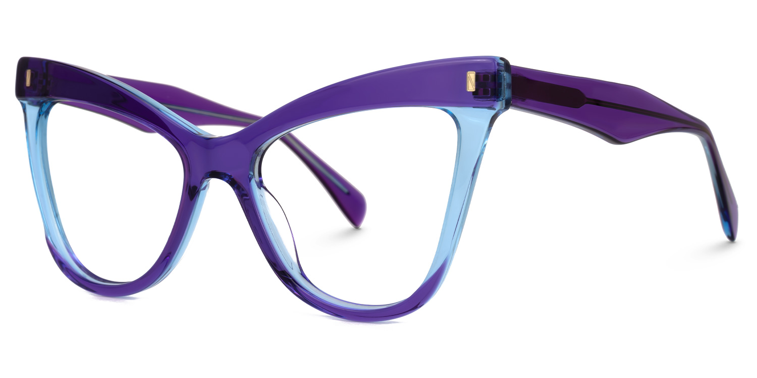 Silke Cateye Purple Glasses | ZEELOOL UK1