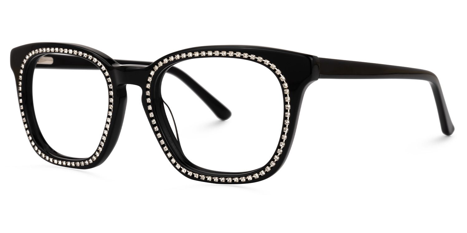 Ziva Square Black Glasses | ZEELOOL UK1