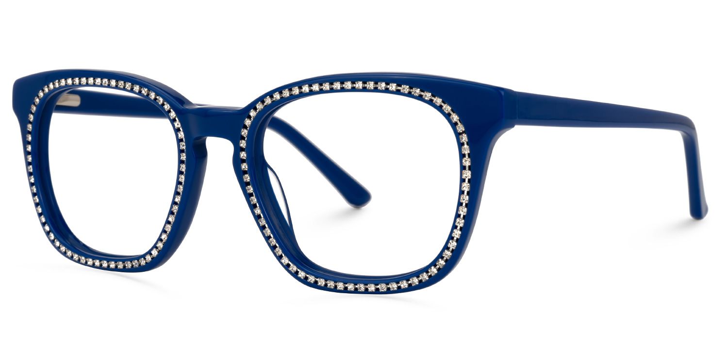 Ziva Square Blue Glasses | ZEELOOL UK1