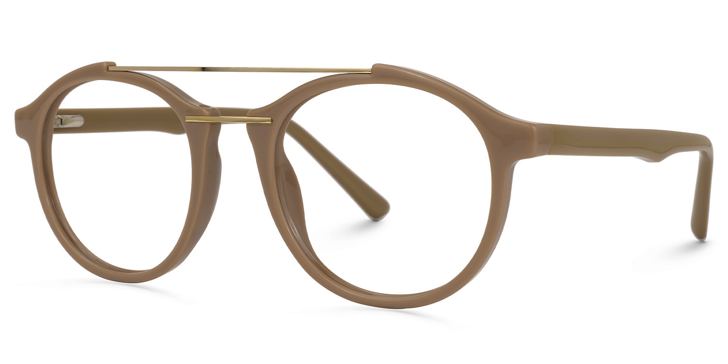 Lee Round Brown Glasses | ZEELOOL UK1