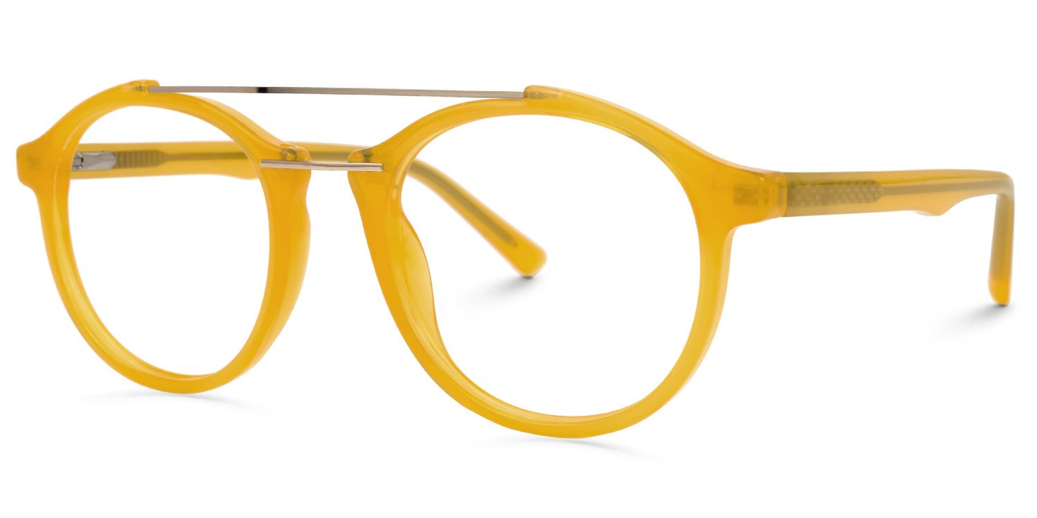 Lee Round Yellow Glasses | ZEELOOL UK1