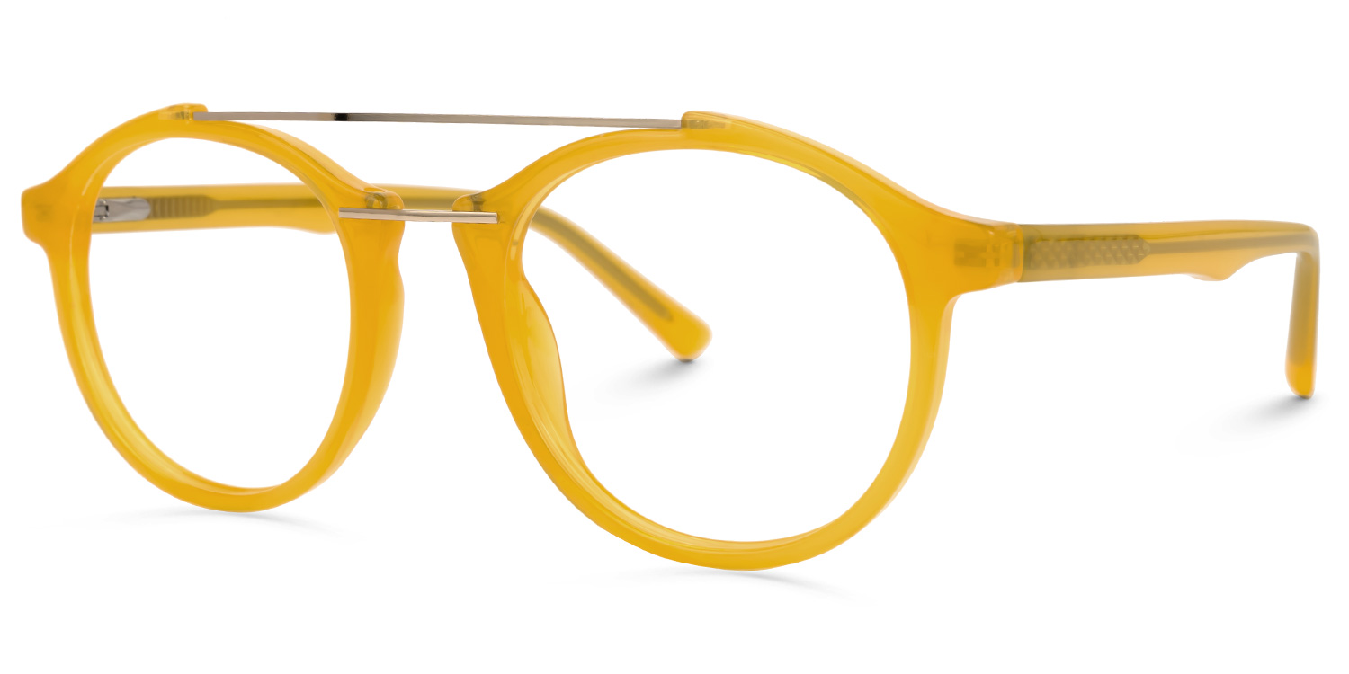 Lee Round Yellow Glasses | ZEELOOL UK1