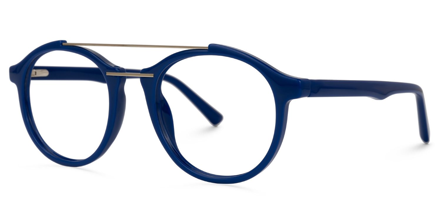 Lee Round Blue Glasses | ZEELOOL UK1