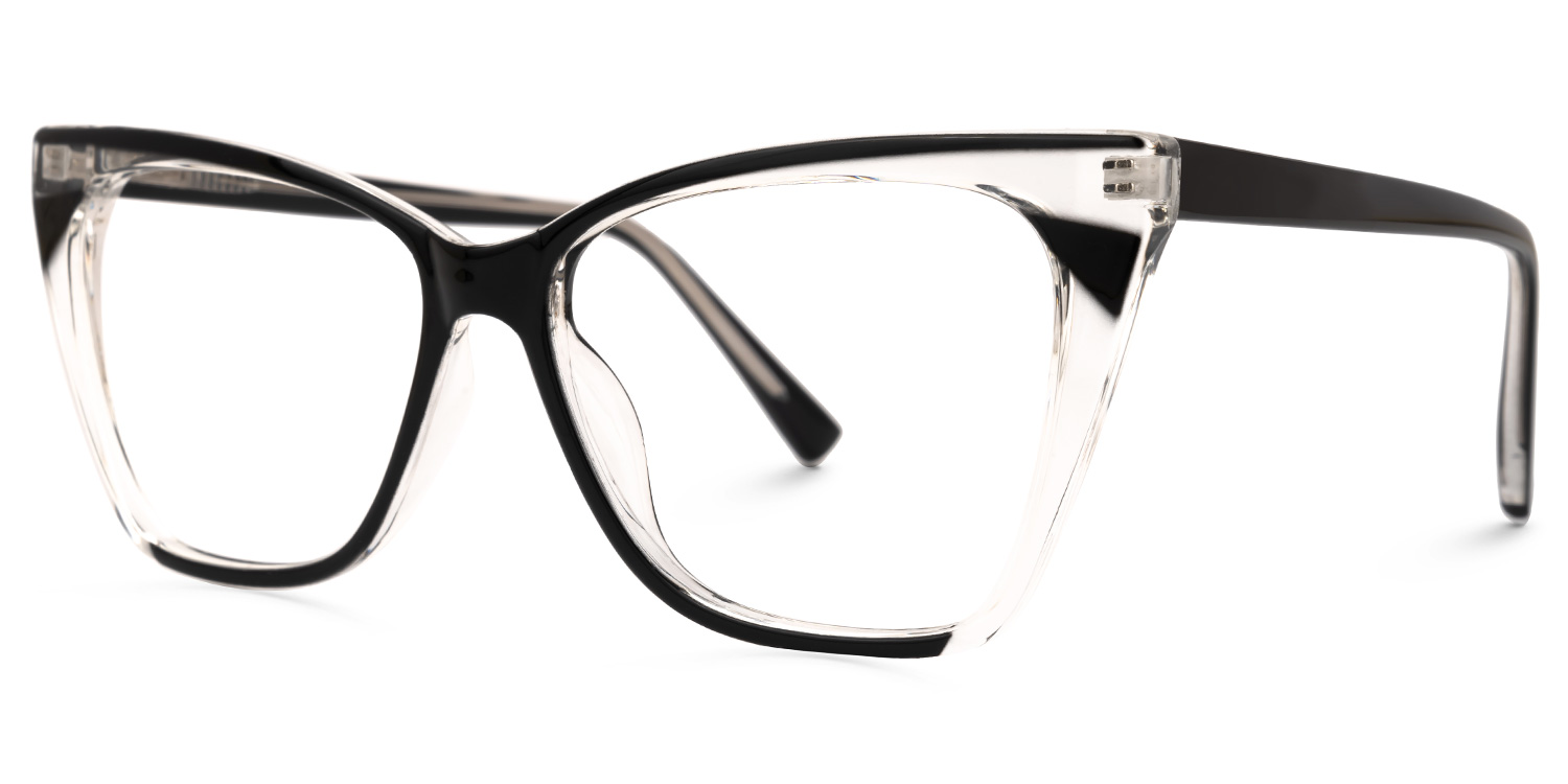 Jomar Cateye Black Glasses | ZEELOOL UK1