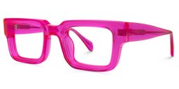 Glaucia Square Bright-Pink Glasses1