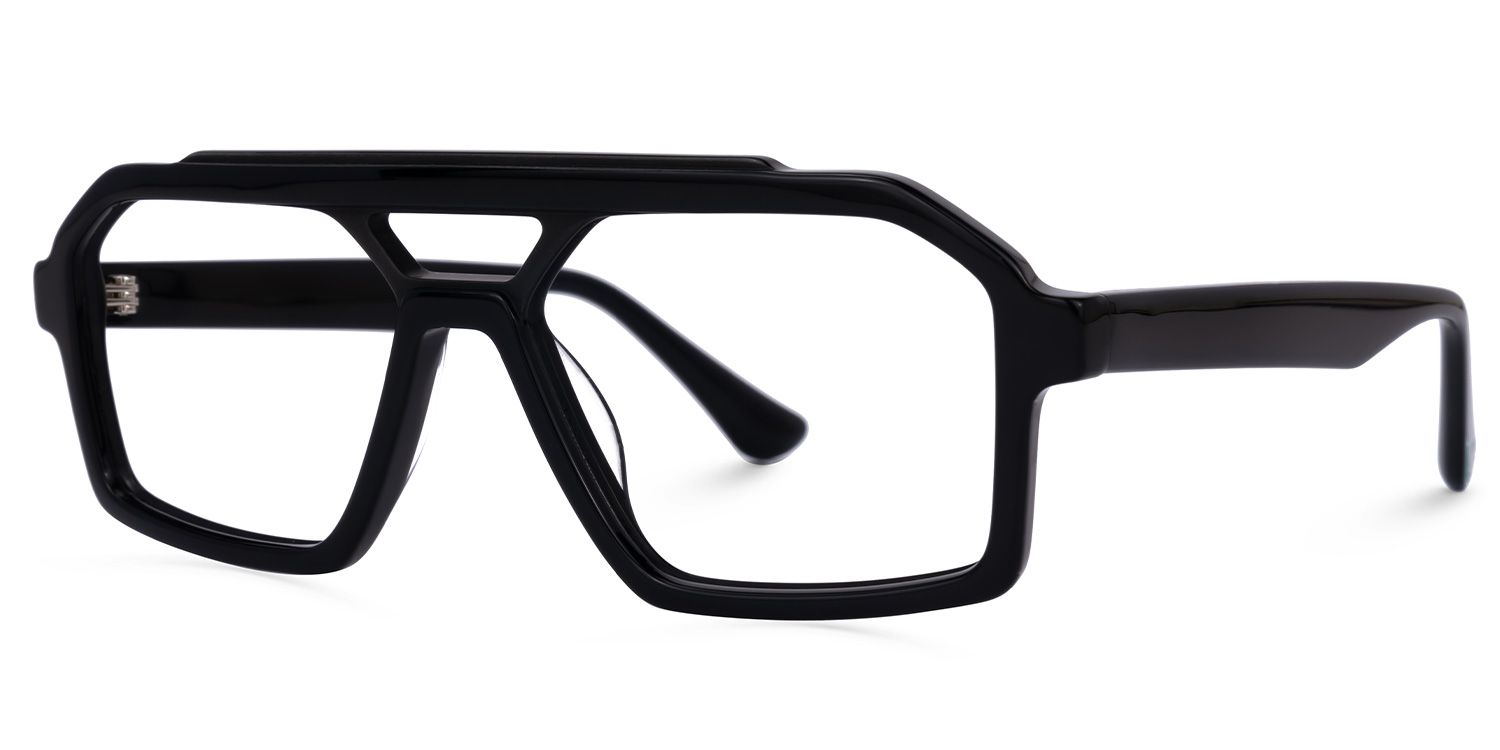 Samira Aviator Black Glasses | ZEELOOL UK1