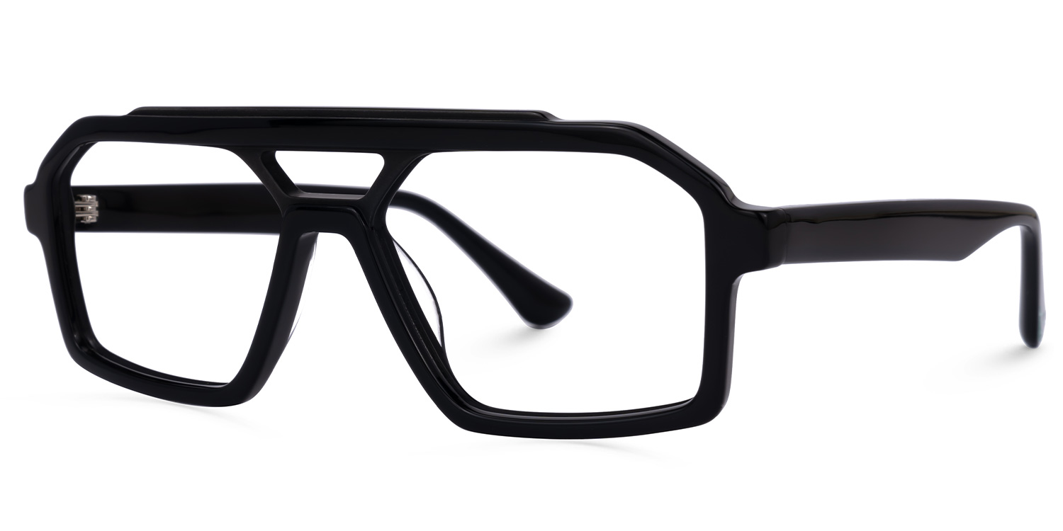 Samira Aviator Black Glasses1