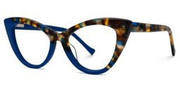 Maxine Cateye Blue Glasses1