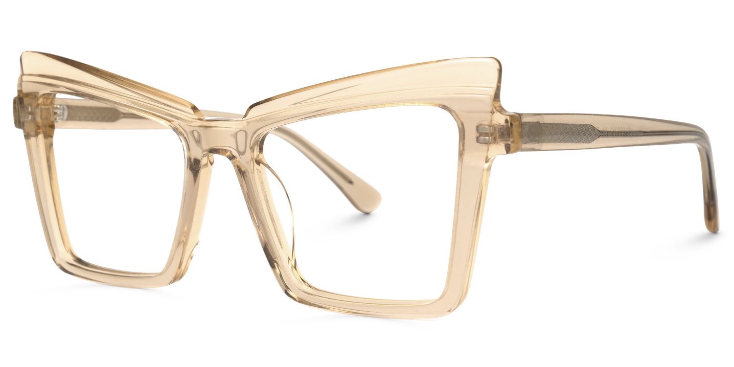 Conie Cateye Beige Glasses | ZEELOOL UK1