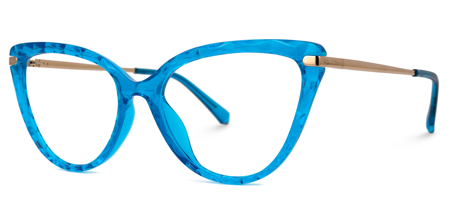 Lucas Cateye Blue Glasses | ZEELOOL UK1