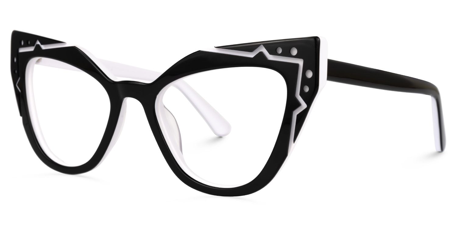 Kandice Cateye Black Glasses | ZEELOOL UK1