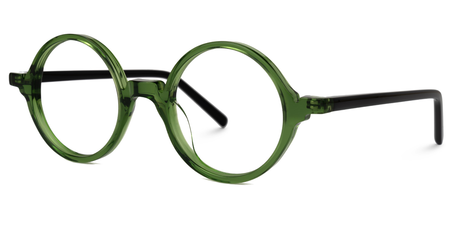 Otto Round Green Glasses1