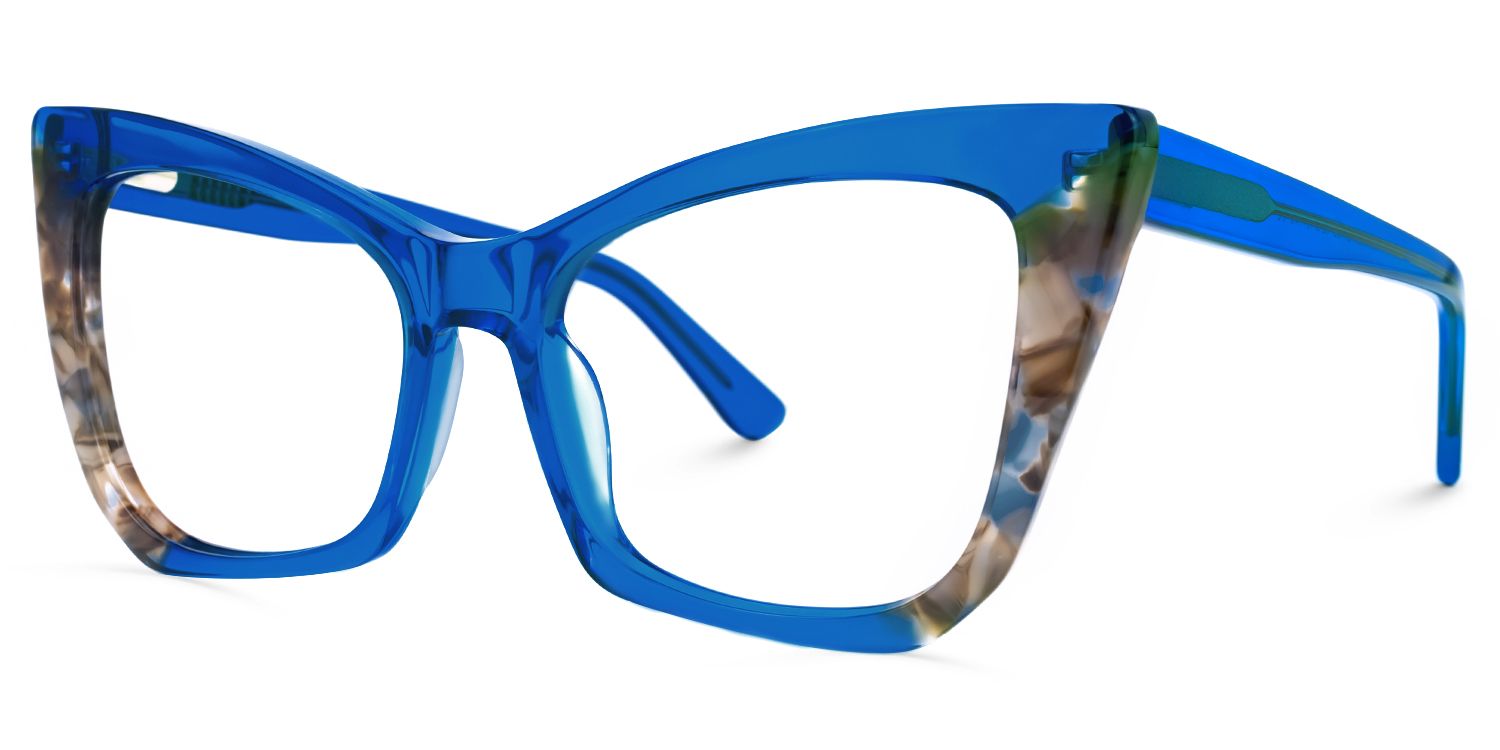 Saniya Cateye Blue Glasses | ZEELOOL UK1