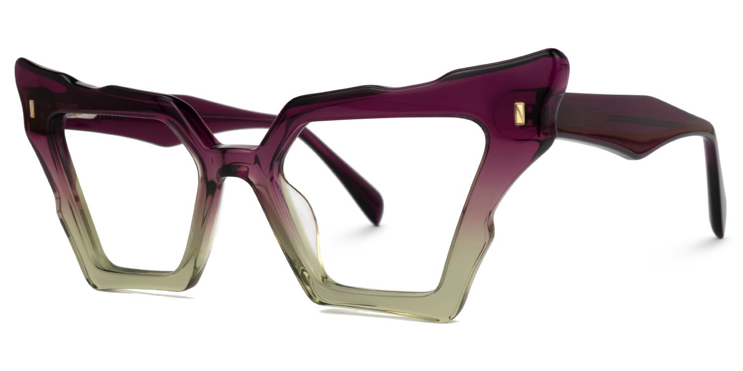 Jeralys Cateye Purple-Green Glasses | ZEELOOL UK1