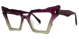 Jeralys Cateye Purple-Green Glasses1