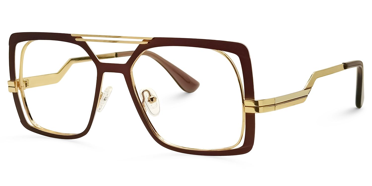 Karim Aviator Brown Glasses | ZEELOOL UK1