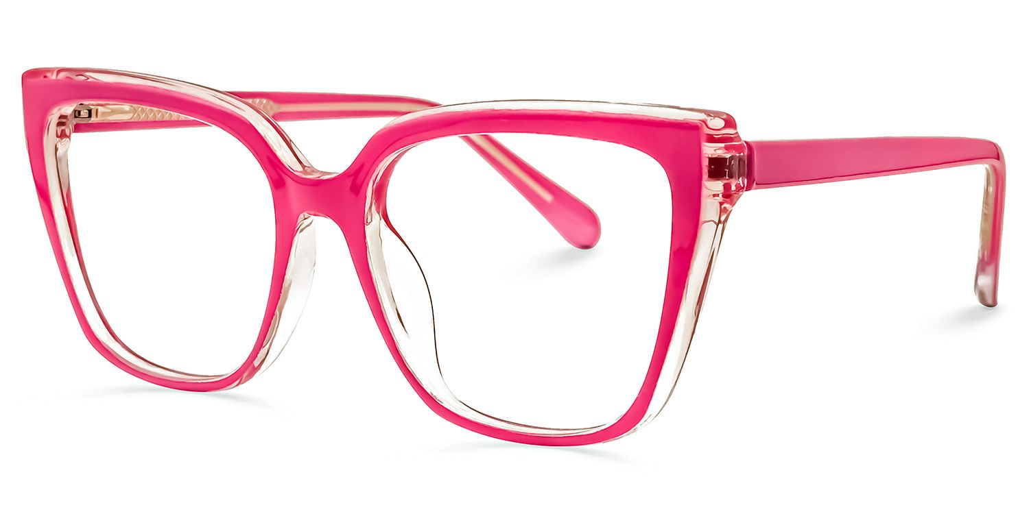 Karki Square Bright-Pink Glasses | ZEELOOL UK1