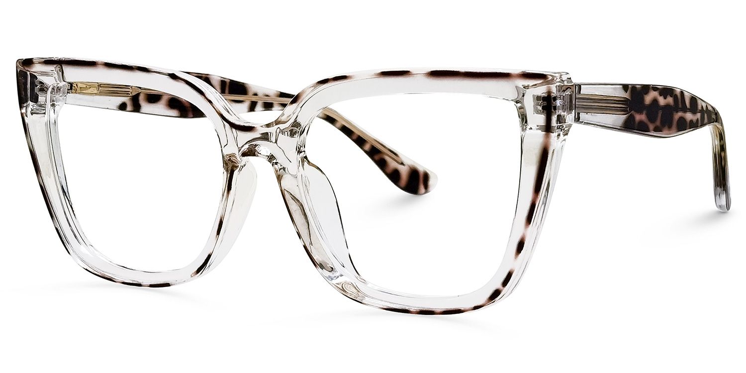 Mirta Square Tortoise Eyeglasses and Clear Frame1