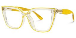 Mirta Square Yellow Glasses1